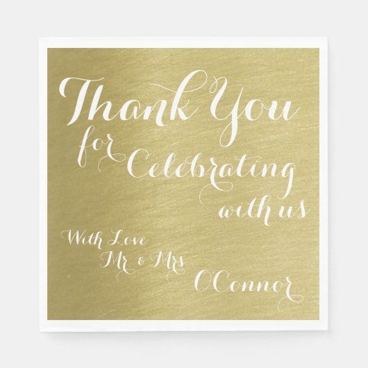 Vielen Dank, dass Sie mit uns gefeiert haben, Imit Serviette (Vorderseite)