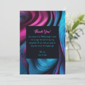 Vielen Dank, dass Sie modern Abstrakt - blau und r Einladung (Stehend Vorderseite)