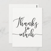 Vielen Dank, dass Sie moderne Skriptart Postkarte (Vorne/Hinten)