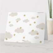 Vielen Dank, dass Sie Moon Stars Cloud Baby Dusche Dankeskarte (Rückseite)