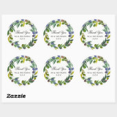 Vielen Dank, dass Sie Oliven personalisieren Runder Aufkleber (Blatt)