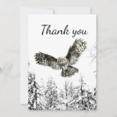 Vielen Dank, dass Sie Owl in Flight Bird Nature Ar Dankeskarte (Vorderseite)