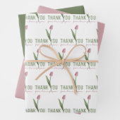 Vielen Dank, dass Sie Papierblätter umblättern Geschenkpapier Set (Beispiel)