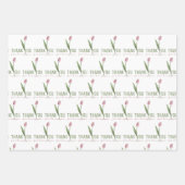 Vielen Dank, dass Sie Papierblätter umblättern Geschenkpapier Set (Vorderseite)