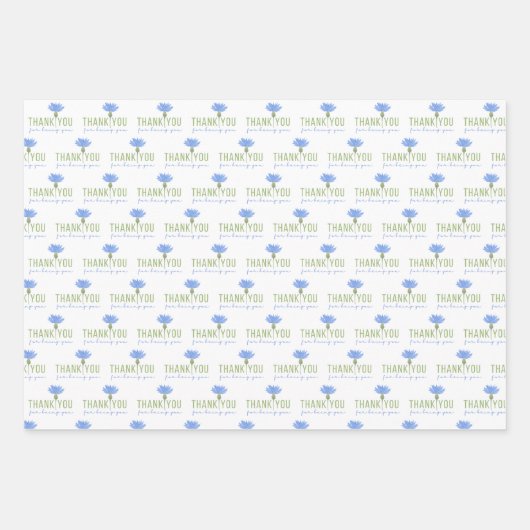 Vielen Dank, dass Sie Papierblätter umblättern Geschenkpapier Set (Vorderseite)