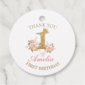 Vielen Dank, dass Sie Pink Gold Crown Princess 1. Geschenkanhänger (Vorderseite)