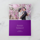 Vielen Dank, dass Sie pink pansy Aquarell Foto Hoc Dankeskarte (Innenseite)