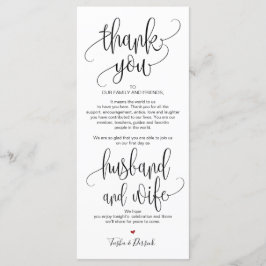 Vielen Dank, dass Sie Platz Setting Card für Weddi Programm