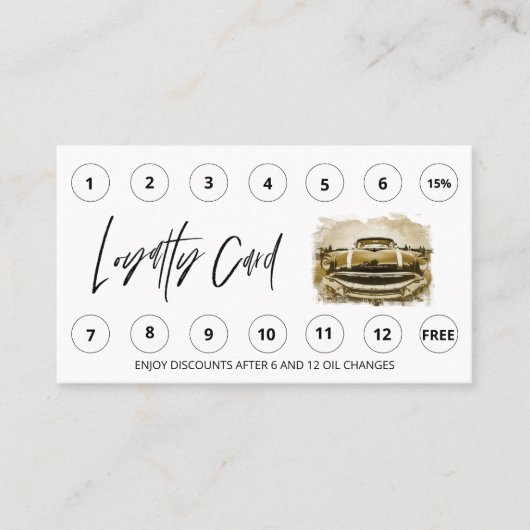 *~* Vielen Dank, dass Sie QR Lube Car Wash LOGO Au Treuekarte (Vorderseite)