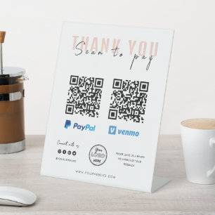 Vielen Dank, dass Sie Scan, um die QR-Code-Zahlung Sockelschild
