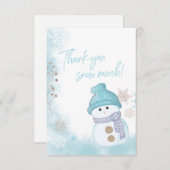 Vielen Dank, dass Sie Schnee Much Winter Baby Dusc Dankeskarte (Vorne/Hinten)