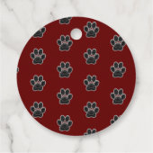 Vielen Dank, dass Sie Schwarz-Paw Print-Muster Wer Geschenkanhänger (Rückseite)