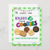 Vielen Dank, dass Sie Scout Cookies Cards bestelle Postkarte (Vorne/Hinten)