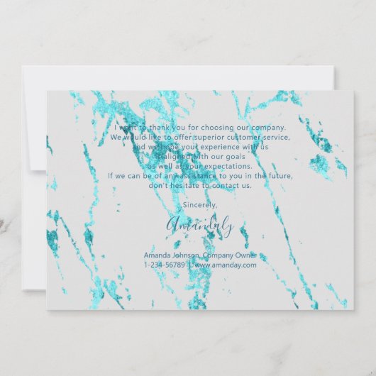 Vielen Dank, dass Sie Script Business Insert Logo  Einladung (Rückseite)