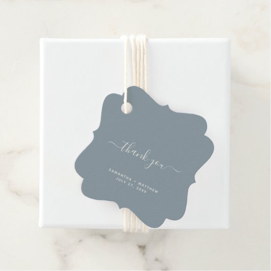 Vielen Dank, dass Sie Script schreiben Dusty Blue Geschenkanhänger (Beispiel)