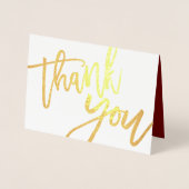 Vielen Dank, dass Sie Script Wedding Burgundy Gold Folienkarte (Vorderseite)