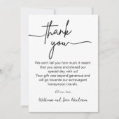 Vielen Dank, dass Sie Script Wedding Foto Danke Ka (Vorderseite)