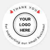 Vielen Dank, dass Sie selbst eine Begrüßungsaufkle Runder Aufkleber (Vorderseite)