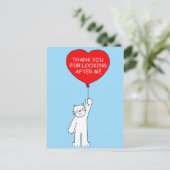 Vielen Dank, dass Sie sich die Katze angesehen hab Postkarte (Stehend Vorderseite)