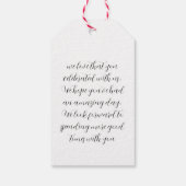 Vielen Dank, dass Sie sich für Black & White Foto Geschenkanhänger (Rückseite)