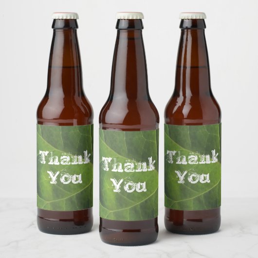 Vielen Dank, dass Sie sich für das Green Leaf Foto Bierflaschenetikett (Flaschen)
