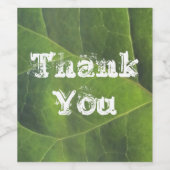 Vielen Dank, dass Sie sich für das Green Leaf Foto Weinetikett (Einzelnes Label)