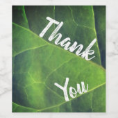 Vielen Dank, dass Sie sich für das grüne Leaf beda Weinetikett (Einzelnes Label)