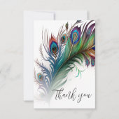 Vielen Dank, dass Sie sich für das Pfauenfederdesi Dankeskarte (Vorderseite)
