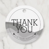 Vielen Dank, dass Sie sich für den Black and White Geschenkanhänger (Rückseite)