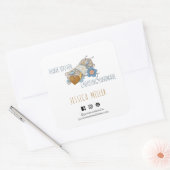 Vielen Dank, dass Sie sich für handgefertigte Soci Quadratischer Aufkleber (Umschlag)