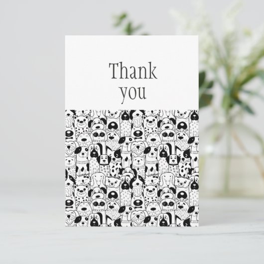 Vielen Dank, dass Sie sich für Spaß beim Hund inte Dankeskarte (Stehend Vorderseite)