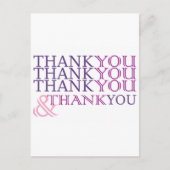 Vielen Dank, dass Sie sich in lila Text ausgezeich Postkarte (Vorderseite)