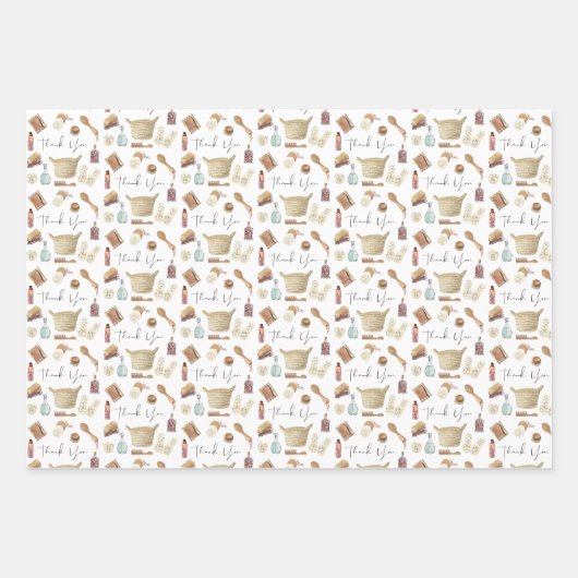 Vielen Dank, dass Sie sich selbst kümmern Papierbl Geschenkpapier Set (Vorderseite 2)