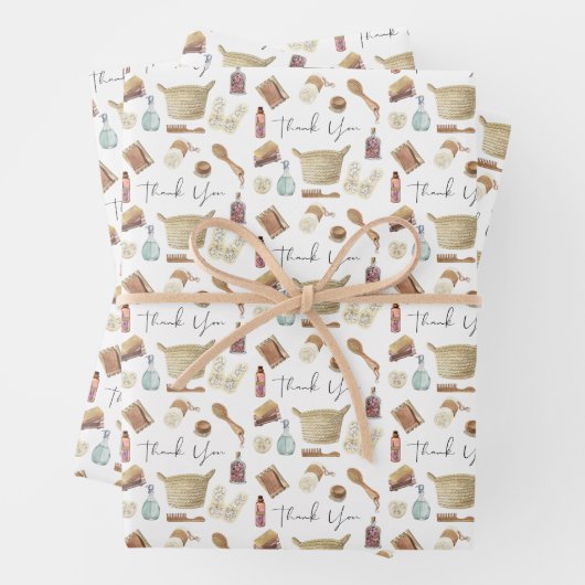 Vielen Dank, dass Sie sich selbst kümmern Papierbl Geschenkpapier Set (Beispiel)