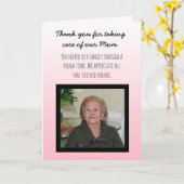 Vielen Dank, dass Sie sich um unsere Mama kümmern Karte (Gelbe Blume)