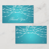 Vielen Dank, dass Sie Sparkling String Türkis einf Begleitkarte (Vorne/Hinten)