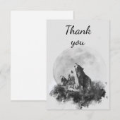 Vielen Dank, dass Sie Spaß haben mit drei Wolfen a Dankeskarte (Vorne/Hinten)