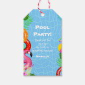 Vielen Dank, dass Sie Spaß Pool Party Schwimmen Ge Geschenkanhänger (Vorderseite)