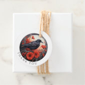 Vielen Dank, dass Sie Stickers Crow Bird-Blume ges Geschenkanhänger (Beispiel)