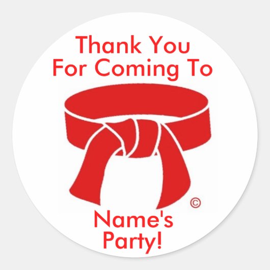 Vielen Dank, dass Sie Stickers Martial Arts Red Be (Vorderseite)