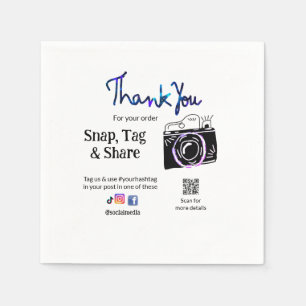 Vielen Dank, dass Sie Tag-Share-Kamera hinzufügen, Serviette