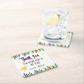 Vielen Dank, dass Sie Teil meiner Geschichte sind Rechteckiger Pappuntersetzer (Vor Ort)