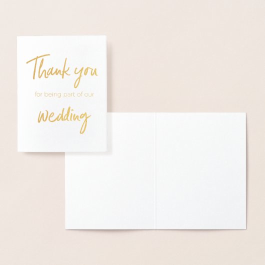 Vielen Dank, dass Sie Teil unserer Hochzeitskarte  Folienkarte (Anzeige)