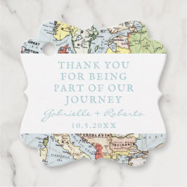 Vielen Dank, dass Sie Teil von Journey Vintag Map  Geschenkanhänger