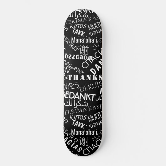 Vielen Dank, dass Sie Text Skateboard Multi Langua (Vorderseite)