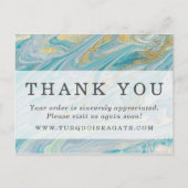 Vielen Dank, dass Sie Turquoise Gold Agate Stone G Postkarte (Vorderseite)