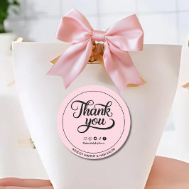 Vielen Dank, dass Sie Typografie Bürste Schriftart Runder Aufkleber