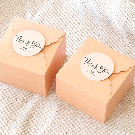 Vielen Dank, dass Sie Typografie Bürste Schriftart Runder Aufkleber