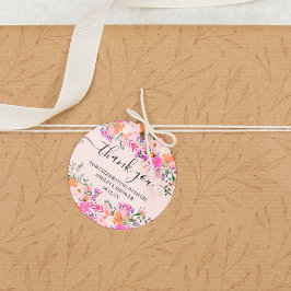 Vielen Dank, dass Sie Typografie Pastell Wiesen wi Geschenkanhänger