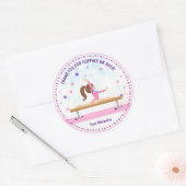 Vielen Dank, dass Sie über Gymnastik zum Geburtsta Runder Aufkleber (Umschlag)